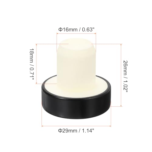 Tapón de sellado para botellas uxcell de 1,6 cm en forma de T negro reutilizable 3