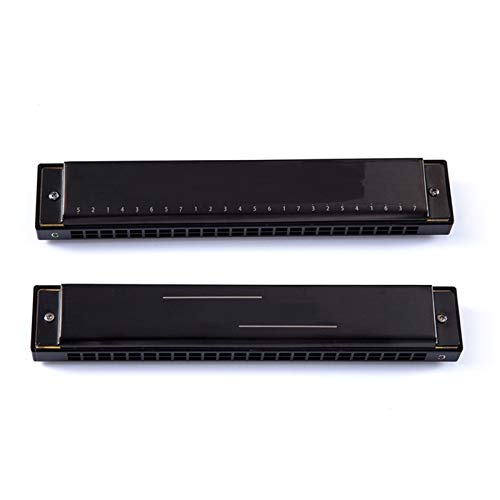 KIRANDIE 24 Trous Tremolo Harmonica Instrument Musical 1pc Harmonica (Color : Matte Black) - Les Beatles, Paul McCartney, John Lennon, RIngo Starr, George Harrison KIRANDIE 24 Trous Tremolo Harmonica Instrument Musical 1pc Harmonica (Color : Matte Black)