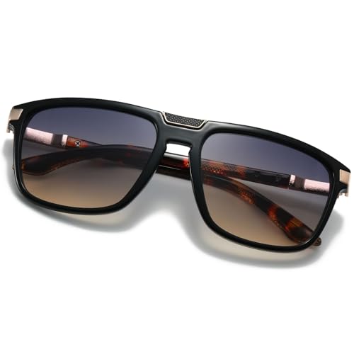 Image of Xpectrum Retro Rectangular Square Sunglasses for Men Women Vintage 70s 80s Mobster Gangster Style Rectangle Shades