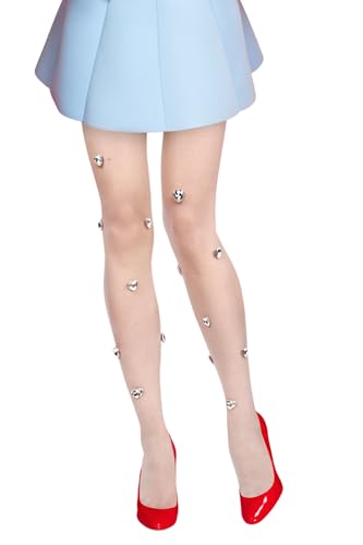 Image of Benefeet Sox Womens Sheer Tights Sexy High Waist Pantyhose Patterned Transparent Nylon Silk Thin Stockings