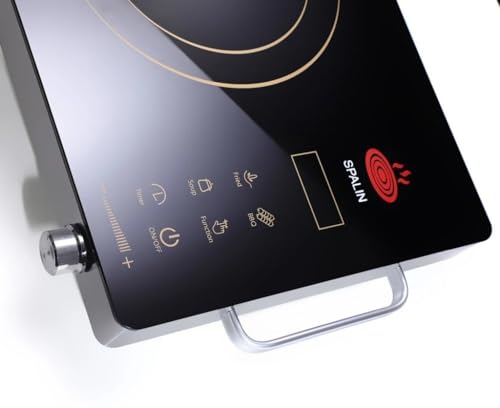 Image of Infrared Cooktop With Grill | Burner Electric Stove | Black Glass Top | Touch Control with Knob | Fast Heating Energy Efficient | Portable Induction Cooker with Safety Features