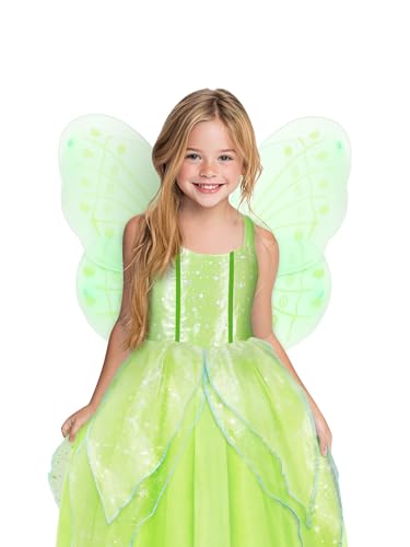 UPORPOR Light Up Girls Halloween Costume Toddler Fairy Dress & Wings Green Fairy Girls Costume Princess Ball Gown Kids