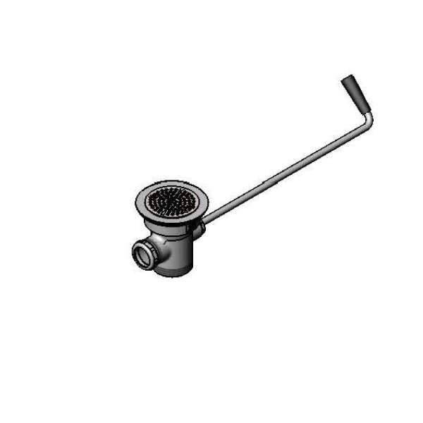 T&S Brass Waste Drain Valve - Long Twist Handle, 3-1/2-Inch X 2-Inch, OEM Replacement Part B-3952-XL - View #3
