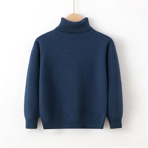 Boys Girls Turtleneck Sweater Solid Color Knit Pullover Toddler Long Sleeve Sweatshirt Tops (BU1, 9-10 Years)3