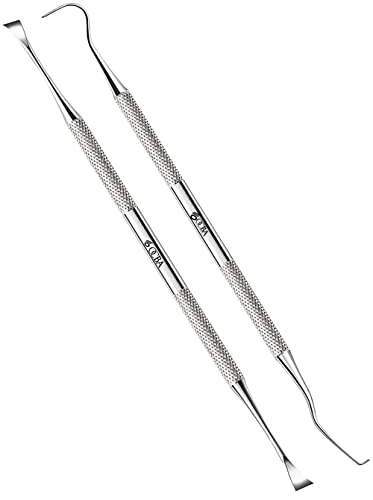 OCBA 2 Pcs Pet Teeth Cleaning tools Double Headed Tarter Scraper & Tooth Pick Stainless Steel Plaque Remover for Dogs & Cats Pet Dental Teeth Cleaning Tool