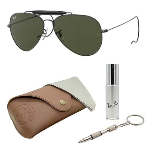 Image of Ray-Ban RB3030 OUTDOORSMAN Pilot Shaped Sunglasses for Men & Women with Official RAYBAN Eyewear Kit