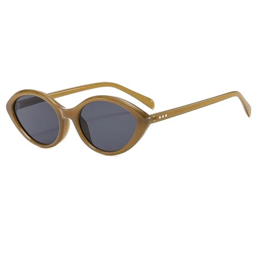 Lunettes de soleil œil de chat rétro pour femmes avec verres verts