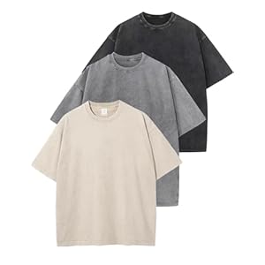 Arssm 3 Pack Men Oversized T Shirts Vintage T...
