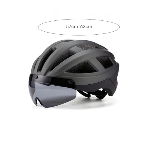 Image of Adjustable Cycling Helmet with Visor Vented Bike Helmet with Visor Breathable Aerodynamic for Adults, Commuters, Space