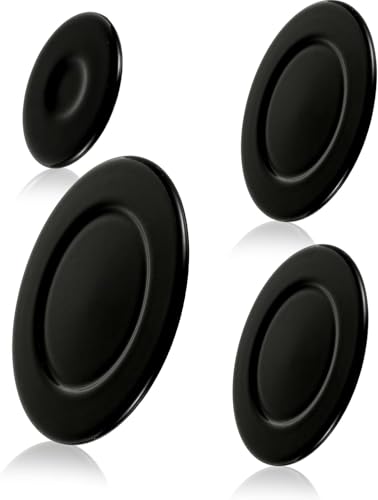 Caches de brûleurs améliorés pour cuisinières à gaz, lot de 4 pièces de rechange pour couvercles métalliques pour cuisinières Sabaf, 55 mm/75 mm/100 mm (concave)