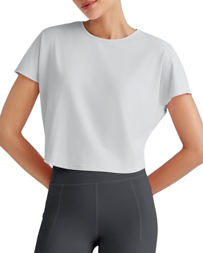 G4Free Lightbreeze Womens Workout Tops Batwing Sleeve Tees Loose Fit Athletic Gym Shirts Basic Yoga Tshirts Casual Summer