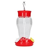 Mangeoire à Colibris en Plein Air Recharge Décor de Cour Crochet en Fer Portable 3 Ports...