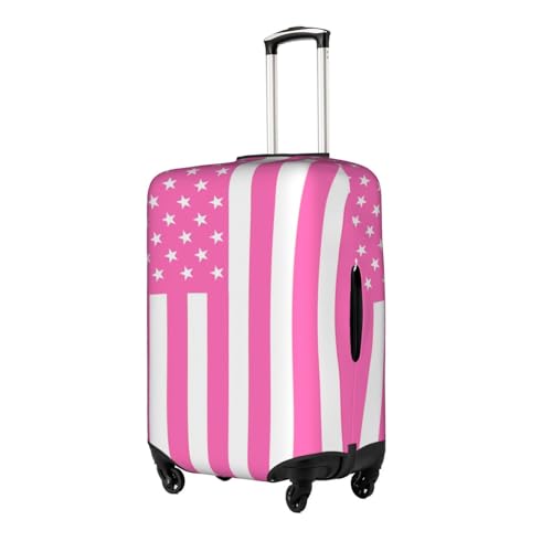 America Flag Pink Universal Stretch Suitcase Cover Carry On Luggage Sleeve Anti Scratch Travel Baggage Protector for Unisex Women Travel X-Large2