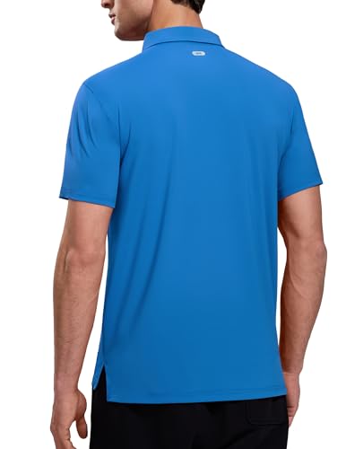 Image of MIER Polo Shirts for Men Short Sleeve Dry Fit Performance Golf Tennis Active Collared Shirts, UPF 50+ Sun Protection