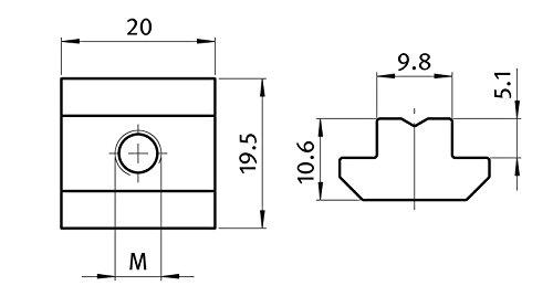 Nut Pierre Nut 10 M6 contre la corrosion écrou acier galvanisé difficile - 3