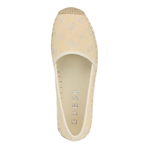 Guess Women's JOELYA Ballet Flat, Natural/Cream Logo 111, 92