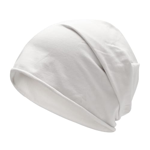 Image of ZLYC Cotton Thin Slouchy Beanie Hat for Men Women Fashion Soft Stretch Knit Skull Cap