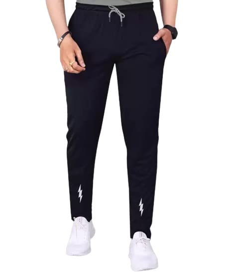 Track Pants for Mens/Joggers for Mens/Mens Lower Lycra Blend with 2 Side Zipper Pockets for Gym, Exercise, Morning Walk, Sports Charging Line (Pack of 1 Piece Only)-picture-35