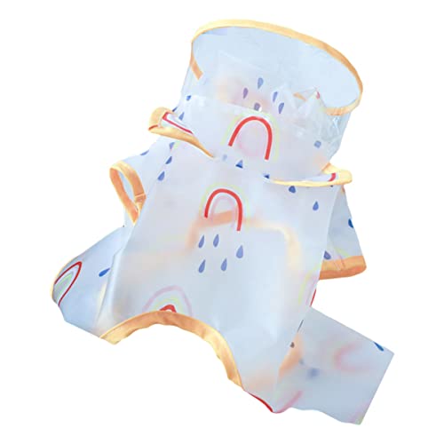 Yardwe Adorable Transparent Dog Raincoat Puppy Poncho for Dogs Lightweight and Easy to Wear for Outdoor Use Rainy Weather