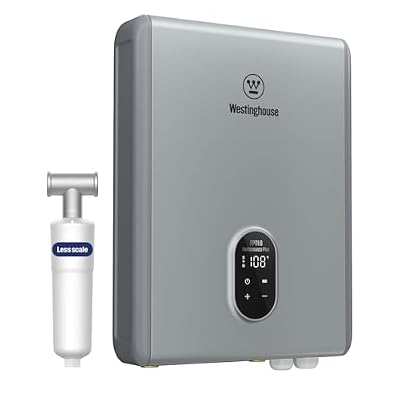 Westinghouse 18kW Electric Tankless Whole House Water Heater, 4.2 GPM Instant Hot Water on Demand, 240V, WIFI & Self Modulating High Efficiency, Copper Heating, LED Display, ETL Certified