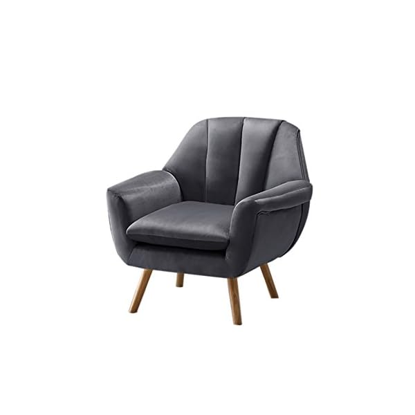 Warmiehomy Soft Velvet Armchair Upholstered Occasional Chair Lounge Accent Chair with Solid Wooden Legs - Image 3