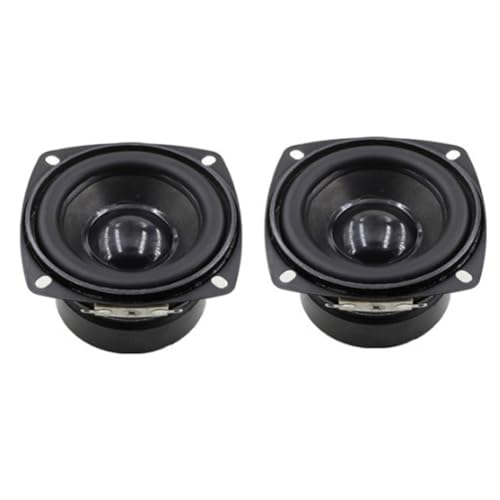 Haut-Parleur de Subwoofer 3 Pouces 4ohm 15W Woofer Carré pour Enceinte Bibliothèque DIY x2