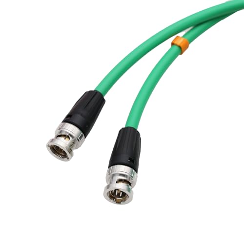 Hangton 12G 4K Raw SDI Coaxial Video Cable BNC to BNC Canare LV-61S 75 ohm for Camera Monitor Flexible Shielded 10M Green - Image 3
