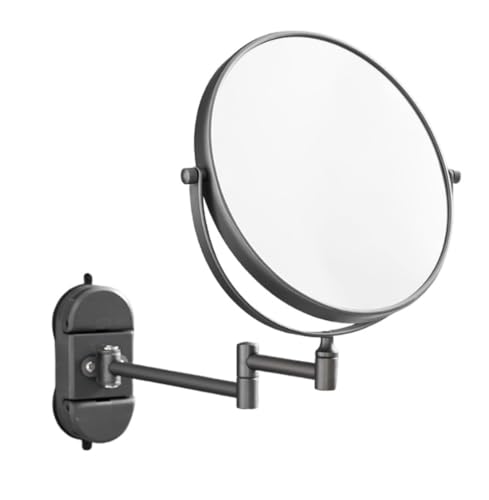 GEBYUI 化粧鏡、伸縮鏡、浴室吸盤、壁掛け、多機能折りたたみ式、パンチフリーアームミラー、3倍拡大鏡、トイレ、浴室、寝室、リビングルームに最適