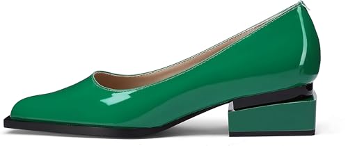 Image of LingxiaUne Dress Shoes for Women, Comfortable Dressy Flats, Womens Chunky Heel Pumps with Arch Support and Pointed Toe