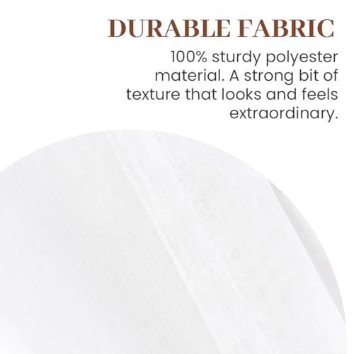 Dreaming Casa Solid Sheer Curtains Draperies White Rod Pocket 2 Panels 52" W x 96" L