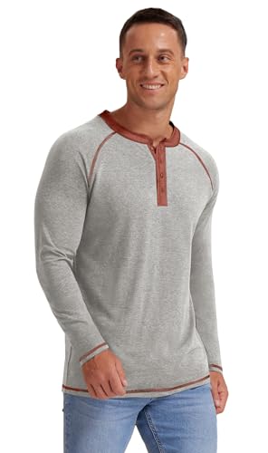Image of Sailwind Mens Henley Long /Short Sleeve T-Shirt Cotton Casual Shirt