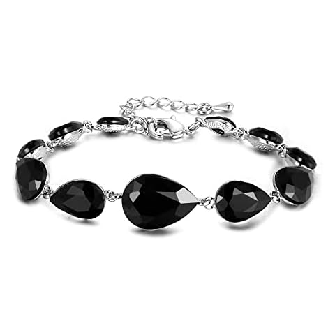 Clearine Bridal Crystal Teardrop Bracelet Cover