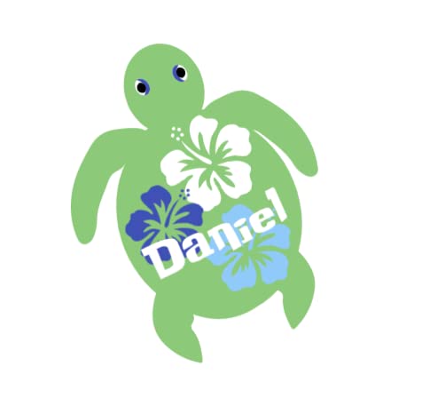 Cruise Ship Door Decorations Large Turtle Blue Flowers Magnet Personalized, Funny & Fun Party Decor - Decorative Magnetic Favors For Fridge Locker Classroom - Ships Stateroom Carnival Royal