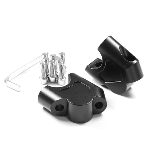 Motorrad Lenker Riser Lenkererhöhung Für Loncin Für VOGE 300/500AC 300/500/650DS 500DSX Drag-Clamp-Adapter Verlängerungsadapter Rückverschiebeadapter Lenkerklemme(Schwarz,Move Back)