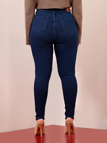 Image of Miss Chase A+ Women's Bootcut High Rise Regular Length Stretchable Denim Jeans