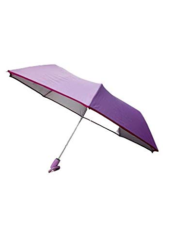 Image of Motherland Luxurious Heavy Duty Three Fold Ladies Umbrellas 23x8 Inches Auto MS LOC for All Season with Multi Colour (Voilet - Red)