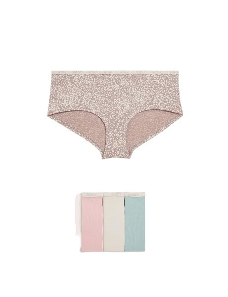 marks & spencer Women's Cotton Blend Modern Boy Short Panties (Pack of 4)-picture-28