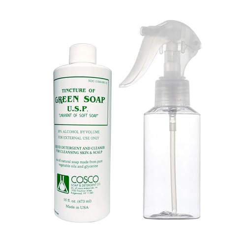 16 oz COSCO Green Soap Tattoo Stencil Wash and 16 oz Plastic Spray Bottles