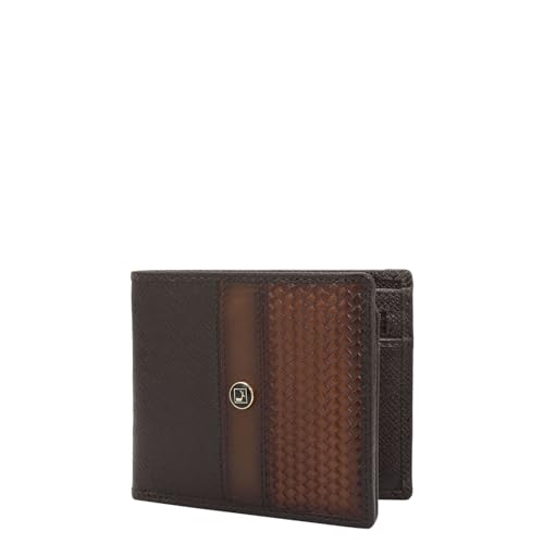Image of Da Milano RFID Protected Leather Wallet for Men - Brown - Genuine Leather Bifold Wallet with 6 Card Slots, 2 Compartments & Slim Design