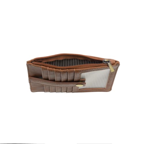 Image of Joy Susan Women's Fashion Purse New Penny Mini Travel Wallet Hand Bag - Pecan