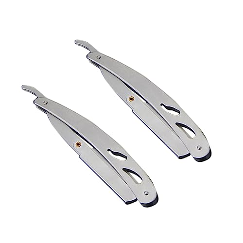 IWOWHERO Professional Stainless Steel Vintage Razor Holder Safety Razor Holder for Men Home Salon Use