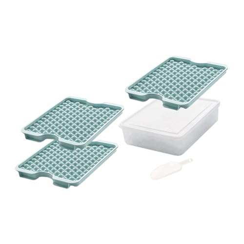 Ipetboom 迷?冰球模具 蓋付き収納ボックス アイススクープ付 食品グレード製 滑り止め 小型製氷皿 家用アイスボールトレイ ウイスキー ドリ