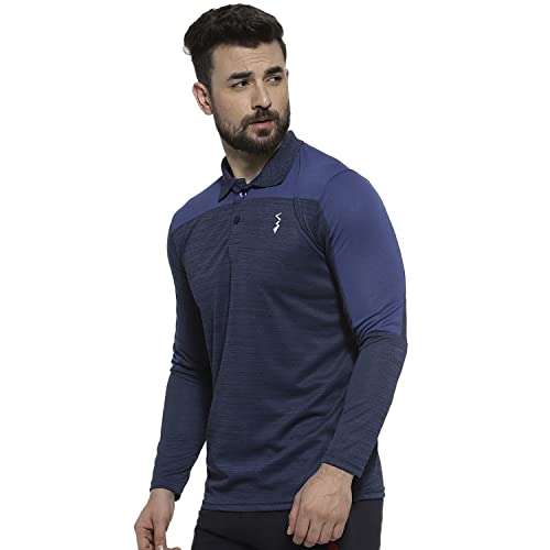 Image of CAHOOT Men's Solid Grey Dri Fit Full Sleeve Activewear T Shirt Regular Fit for Casual Wear