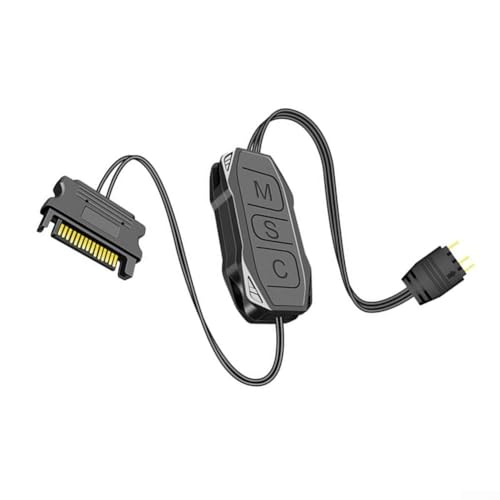 1 X Telecomando Ventola ARGB Controller 5V ARGB Controller LED Fan Connessione cablata per PC Fan Cooling (RESET)