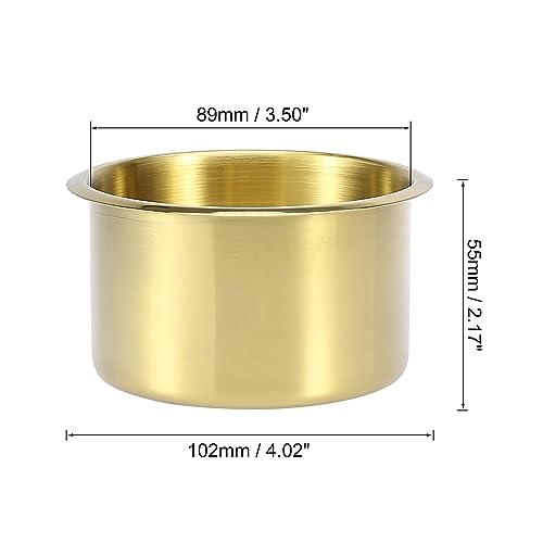 Portavasos universal de acero inoxidable tono dorado 2 pcs miniatura 4