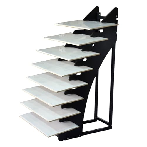Présentoir vertical pour carrelage à structure multicouche en acier