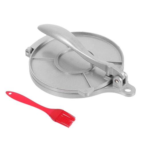 STOBAZA Manual Dough Press Mold for Dumplings Tortillas Empanadas Sturdy Tortilla Maker with Silicone Brush Convenient Multipurpose Kitchen Tool for Effortless Cooking