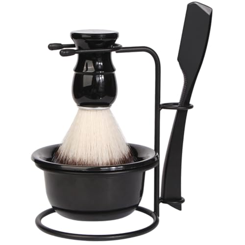 Beatifufu Complete Men's Razor Kit Shaving Brush Bowl Razor Traditional Shave Set Ideal for Dad Husband Boyfriend Present