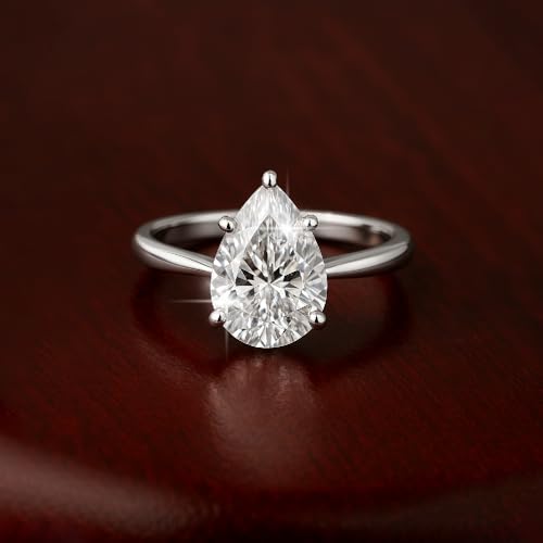 1 Carat - 5 Carat Fancy Cut Lab Grown Diamond Prong-Set Solitaire Ring | 14K White and Yellow Gold Engagement Band Ring | D-F Color and VS1 Clarity4