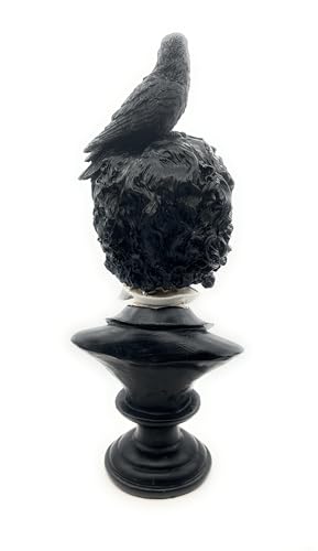 Estatua del busto de Edgar Allan Poe RUSTIX miniatura 5